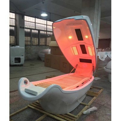 High quality far infrared sauna cabin with LED light therapy LK-216A